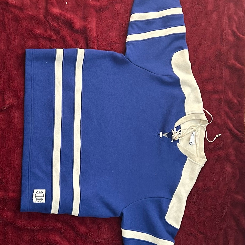 Lately used as is Nike  Blue and White Striped Hockey Jersey sweater